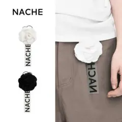 NACHE ナチェ　フラワータグキーホルダー 黒