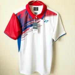 YONEXポロシャツ ブルー系グラデーション ハニカム柄 バドミントン