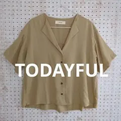 TODAYFUL 半袖 ハーフスリーブリネンシャツ ベージュF サイズ - メルカリ
