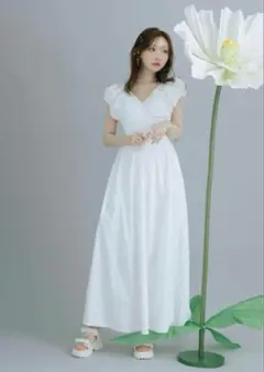 Crayme Puff Shoulder Flare Dress クレイミー