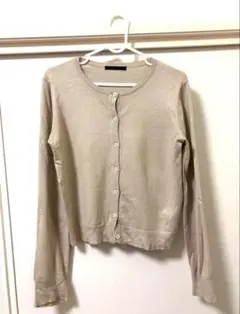 MURUA ベージュ レディース長袖カーディガン サイズF