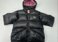 Stussy ダウンジャケット L 黒 / ピンク