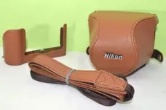 Nikon レザー カバー ストラップ３点セット　Nikon1 J5 着用 Nikon レザー カバー ストラップ3点セット Nikon1 J5 着用 - メルカリ