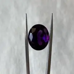 ルース　大粒　アメジスト一粒　約1.3cm 3cmケース