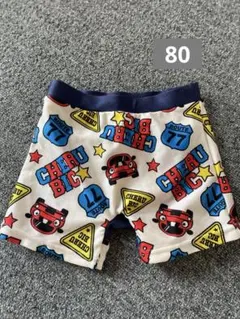 車と星のプリントベビー水着　男の子　80