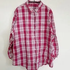 フェイデッドグローリー チェック柄 シャツ 襟付き長袖 XL 赤白 綿 お出かけ