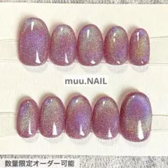 ネイルチップ キラキラクリスタルフラッシュ レインボーマグネット ホットピンク