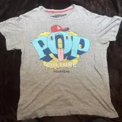 PULL&BEAR POP CULTURE ユニセックス 男女兼用 短丈Tシャツ