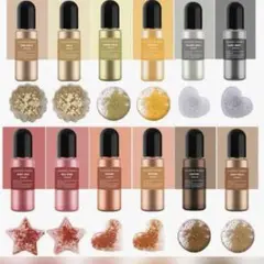 メタリックアルコールインクセット – 12本セット各10ml