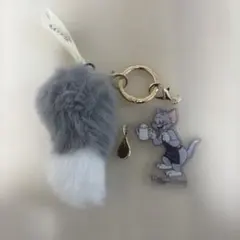 【未使用】タリーズ トムとジェリー アクリルチャーム しっぽ ファー
