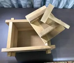 ほぼ未使用 茶道具 桐素材 割助炭と焦縁(助炭下部のカバー) 元箱