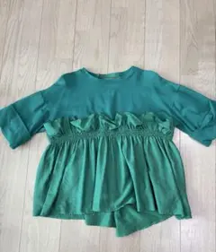 ROSEBUD フリル付きグリーンTシャツのサムネイル
