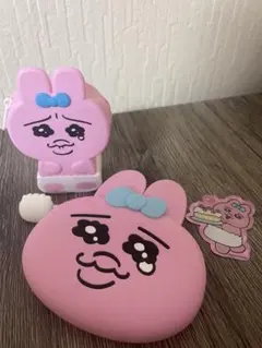 おぱんちゅうさぎキャラクター シリコンポーチ ステッカー付き♡