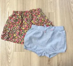 【ボトム２枚セット】ショートパンツ２枚セット　80サイズ