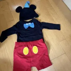 ミッキー風 コスチューム 帽子付き 95cmまで