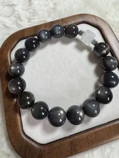 シルバーオブシディアンブレスレット 天然石 パワーストーン