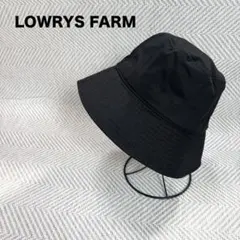 1 新品 タグ付 ローリーズファーム フェイクレザー バケットハット 黒 UV