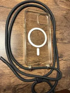 iPhone13 ケース ショルダー クリア ストラップ 斜めがけ 耐衝撃