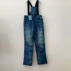 新品 RIVIYELE デニム風 スキー スノーボード サロペットパンツ S