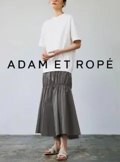 ADAM ET ROPE' アダムエロペ　ミニ裏毛Tシャツドッキングワンピース