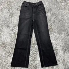 LEPSIM ブラックデニム セミフレアブーツカット S