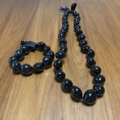 【美品】フラダンス　ククイレイ　ブレスレット　ブラック