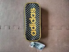adidas ペンケース 黒/黄色 ダイヤモンドパターン　値下げ!のサムネイル
