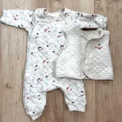 コンビミニ◎新生児　サイズ50-60 ラップクラッチ ベスト付き　冬用