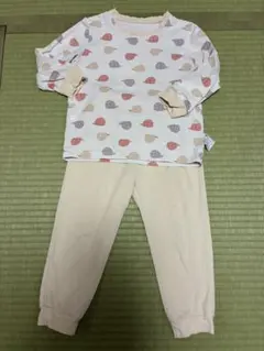 コットンパジャマ 100cm ハリネズミ柄　ユニクロ　UNIQLO ベージュ