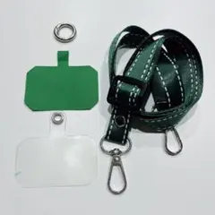 スマホストラップ 緑 スマホショルダー ネックストラップ 首掛け 携帯ストラップ