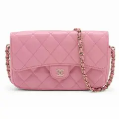 CHANEL フォンケース マトラッセ チェーン ショルダー フラップ バッグ