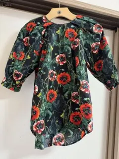 【美品】H&M 花柄 五分袖ブラウス