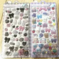 FUWAFUWA DROP ふわふわしろくろ、ふわふわぬいぬい 2枚