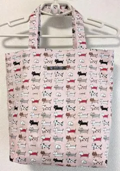 【ハンドメイド】トートバッグ エコバッグ 整列ねこ くすみピンク