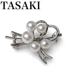 TASAKI アコヤ真珠 パール ブローチ シルバー 卒業式 入学式　高級