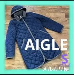レディース　コート　AIGLE キルティングコート　エーグル S ネイビー 紺色