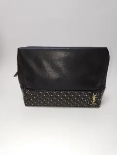 イヴ・サンローランブラックレザー調限定ヴァニティポーチ 未使用 新品