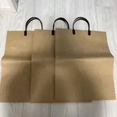 クラフト紙製大きめ紙袋3枚セット