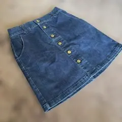 エムズエキサイト デニム ボタンフロント ミニスカート