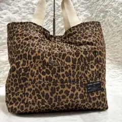 美品★マークジェイコブス トートバッグ　レオパード　ヒョウ柄　底板付き　ブラウン