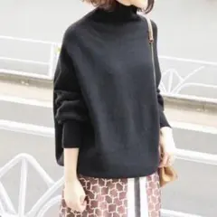 IENA コクーンハイネックプルオーバー