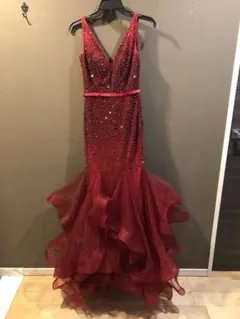 赤いマーメイドドレス　ミスコン　クリスマス　演奏会