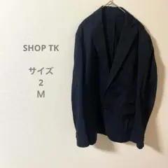 SHOPTK ネイビー テーラードジャケット 2つボタン