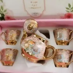 花柄ティーセット ピンク 5点セット