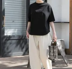 FORK&SPOON　ボトルネック5分袖Tシャツ