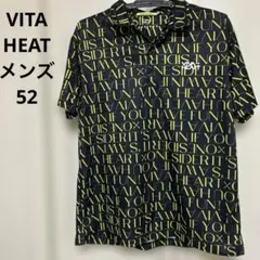 VIVA HEART メンズゴルフポロシャツ ネイビー/ライムサイズ52