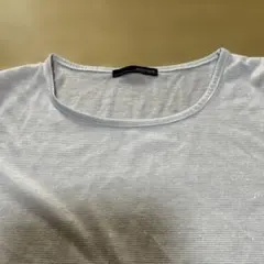 22 OCTOBRE 半袖シルバーラメ入りTシャツ ボーダーのサムネイル