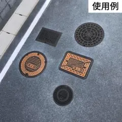 1/24ミニチュア マンホール蓋/消火栓用蓋 5枚セット