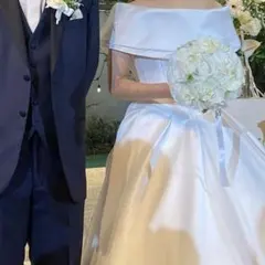 ウェディングブーケ ラウンドブーケ アーティフィシャルフラワー ホワイト