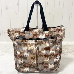 LeSportsac レスポートサック トートバッグ ナイロン 犬 ドッグ柄